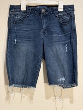 Democracy AB Solution Shorts Women Size 6 Blue Distressed
