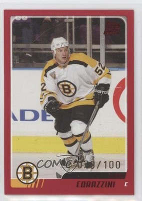 2003-04 Topps Traded Red /100 Carl Corazzini #TT88 Rookie RC 0c2