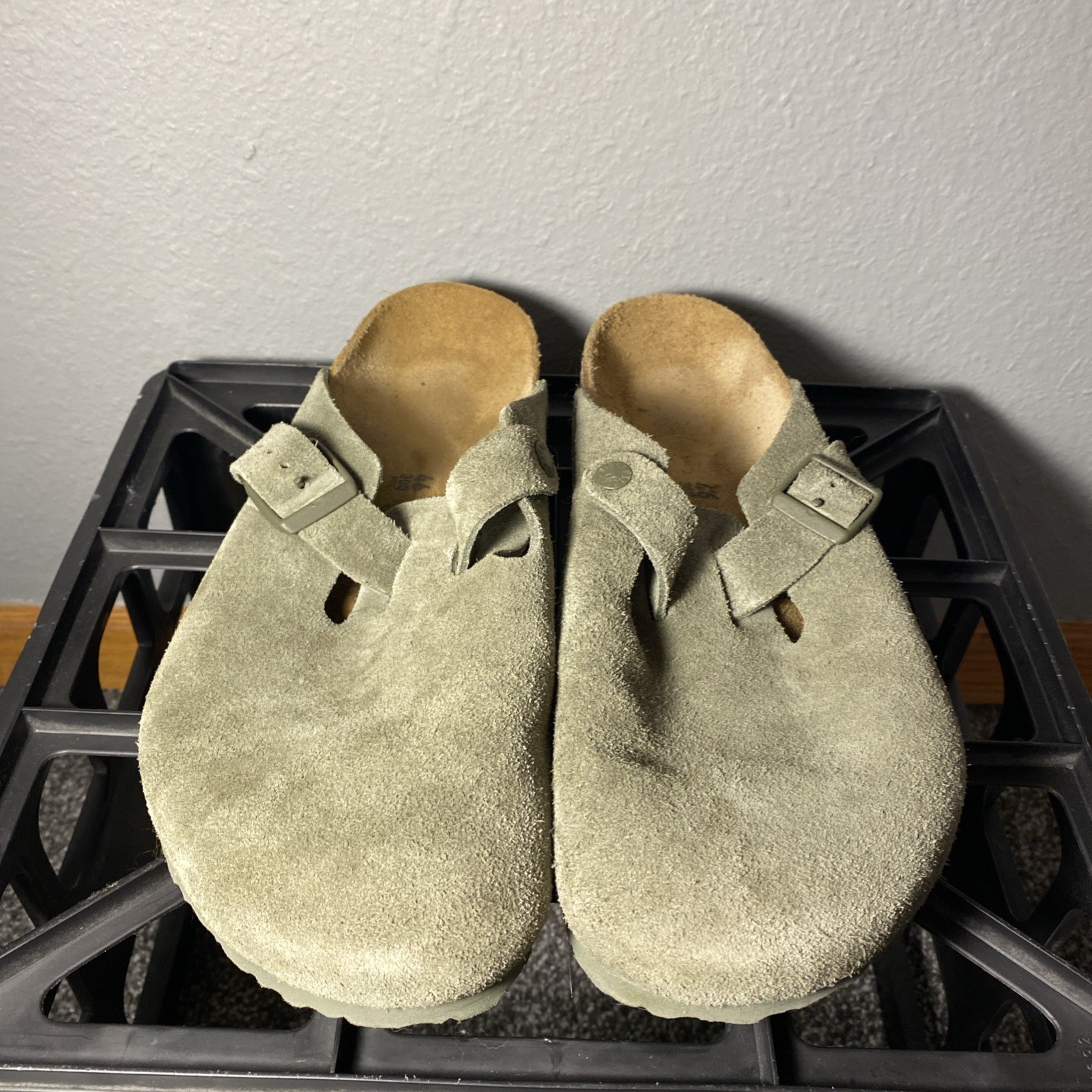 Birkenstock Boston Suede Thyme Regular men size 46 U.S size 13 Great Condition