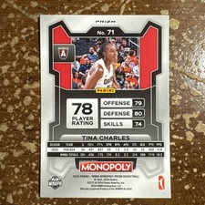 2024 Panini Prizm Monopoly WNBA #71 Tina Charles Red Icons
