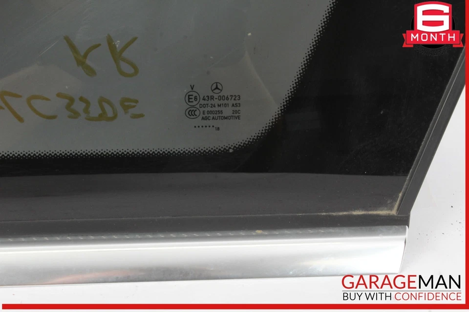 16-22 Mercedes X253 GLC350e Trasero Derecho Pasajero Cuarto Ventana Vidrio Fabricante de Equipo Original Foto 3 de 4
