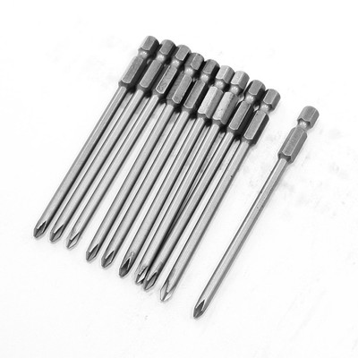 4mm Dia Bit Hardware Part Magnetic Phillips PH1 Type Screwdriver Bits 10 Pcs