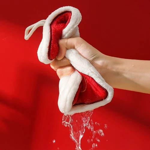 3Pcs/Set Creative Hanging Towels Red Bathroom Towels Chinese New Year - Picture 8 of 12