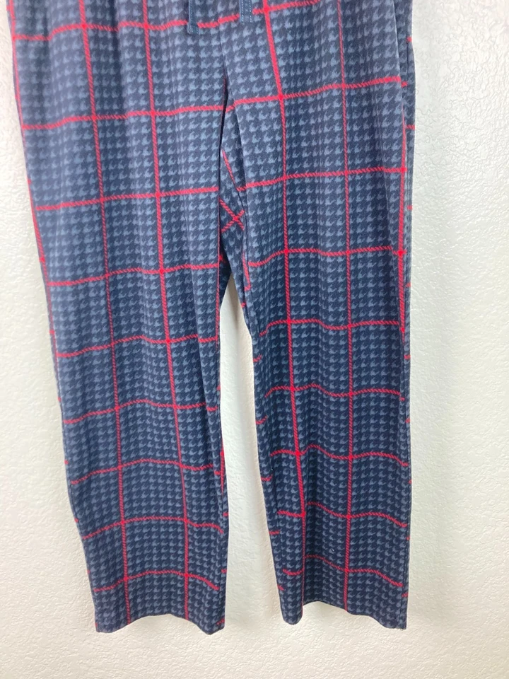 Pantalones de pijama a cuadros negros y rojos Perry Ellis Portfolio ropa para dormir talla XL Foto 3 de 4