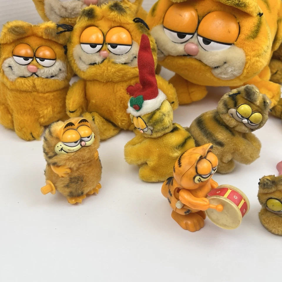 Lote de 9 y 3 juguetes de peluche de colección 1978-1981 Garfield The Cat Foto 4 de 4