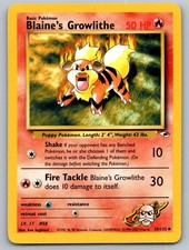 Blaine's Growlithe 35/132 Uncommon Gym Heroes Pokemon Unlimited Near Mint on eBay