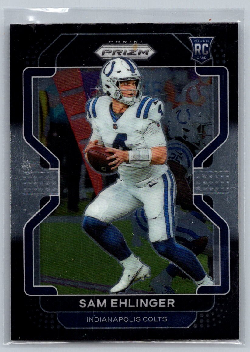 Sam Ehlinger PB-18 2021 Panini Chronicles Prizm Black Indianapolis Colts Card