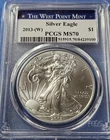 A 2013 (W) U.S. Silver American Eagle $1 - West Point Mint - PCGS MS70