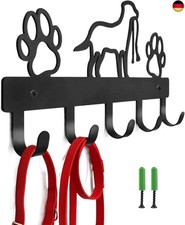 yupeuooe Hundegarderobe mit 5 Haken, Hunde Garderobe Schlüsselhalter Aus 