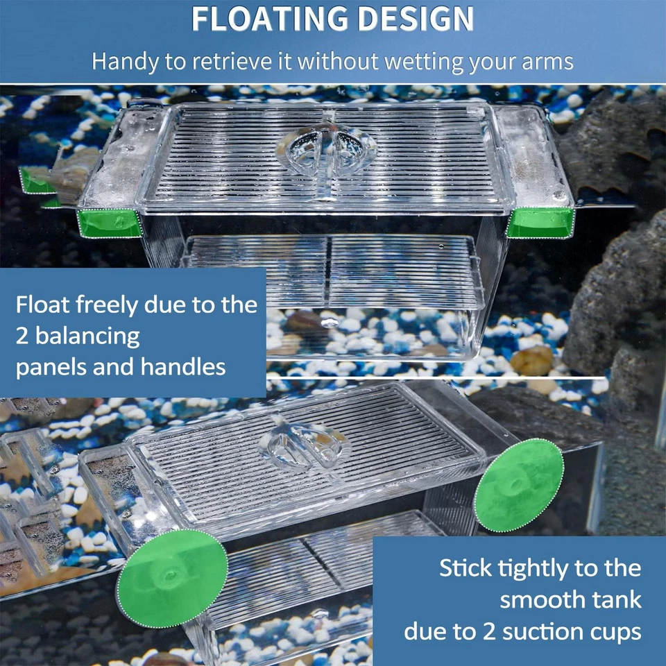 Red de aislamiento para criaderos de peces bebés pecera acuario cría de peces caja  Foto 4 de 4