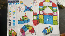 MAGNA-TILES City Center Magnetic Building Set 110 Pieces STEM Toy Complete
