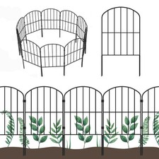 10ft Garden Fence 10 Panels Rustproof Metal Wire Yard Flower Dog Barrier
