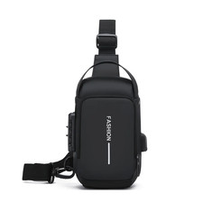 Durable Oxford Fabric Men'S Sling Bag - Stylish Motorcycle Crossbody Chest Pack