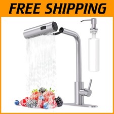 Easy Install Brushed Nickel Pull Down Kitchen Faucet