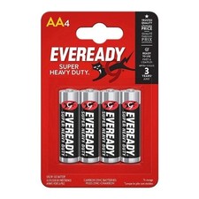 Image of Eveready AA Batteries 4 Pack Super Heavy Duty 1.5V | Home Office | UK Seller