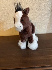 No Code Webkinz Clydesdale Horse Plush by Ganz Stuffed Animal with free shipping