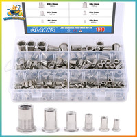 Edelstahl Nietmuttern Set 180 StüCk M3 M4 M5 M6 M8 M10 Flachkopf