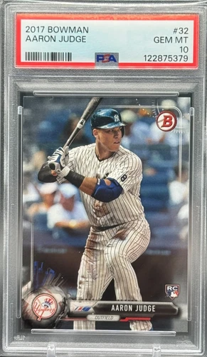 2017 Bowman #32 AARON JUDGE - Rookie RC - GEM MINT PSA 10