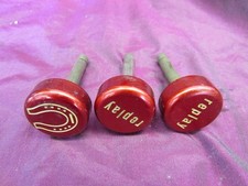 Vintage Red metallic button knob Arcade Jukebox Pinball REPLAY Horseshoe