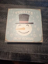 Sixtrees LTD Frostys Snowman Snow Removal Sign Box Sign
