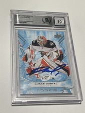 Lukas Dostal Signed Card UD Upper Deck ICE IP Slabbed Beckett BAS COA Auto a