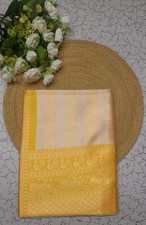 Women's Floral Georgette Lace Border Saree With Unstitched Blouse Piece