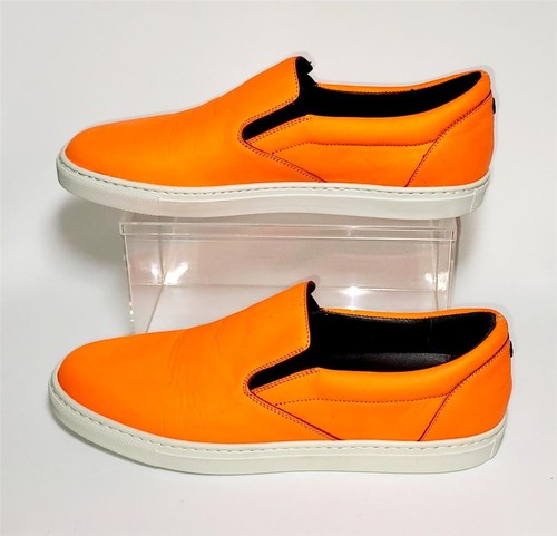 DSQUARED2 Mens US size 5 /38 eu Orange Leather Loafer Made in Italy - Picture 7 of 9