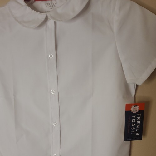NWT White Peter Pan Blouse, French Toast, Girls 10, S/S, Cotton Blend $16 - Picture 2 of 5