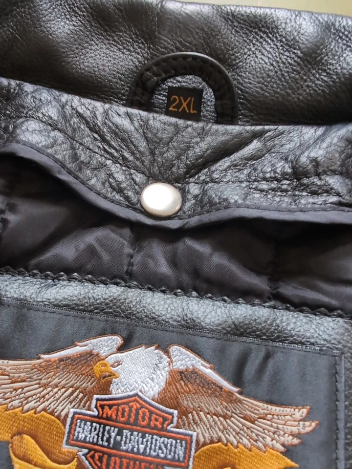 Harley Davidson 2XL Men's NEVADA Leather Jacket w/ Liner Vest | Concealed Carry - Image 4 of 4