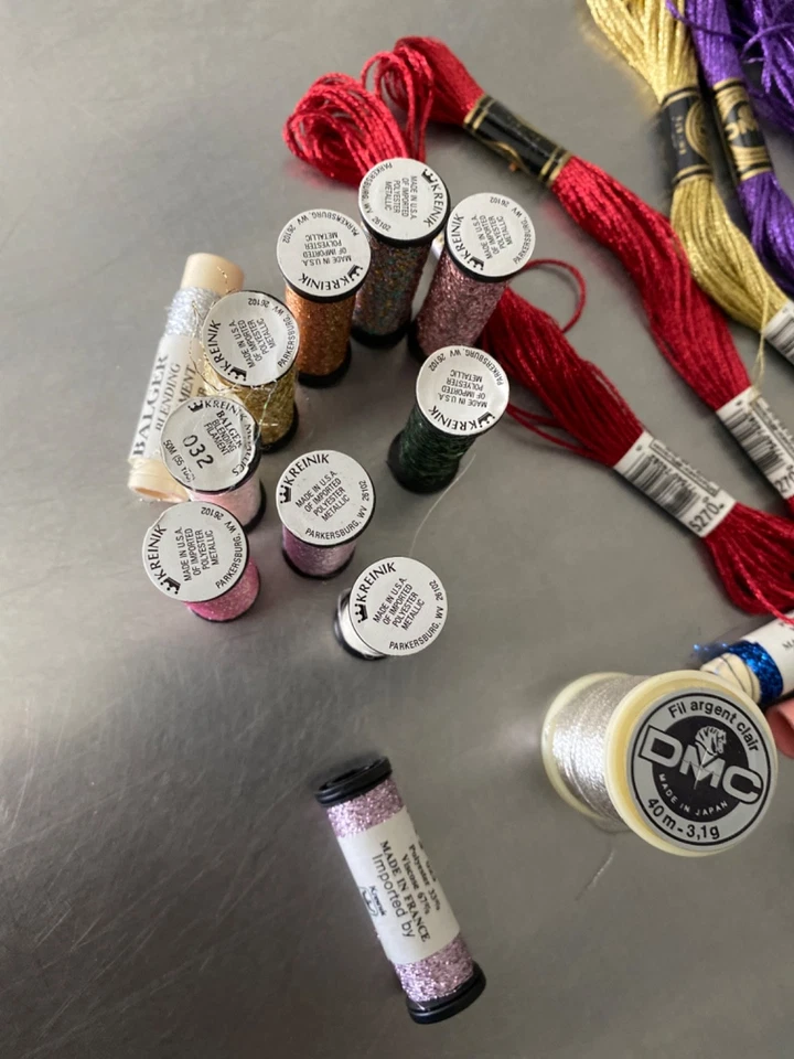 23 Kreinik Balger Metallics Blending Filament Embroidery Craft Thread mixed lot - Image 2 of 3