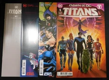 TITANS 1 A B C H DC VARIANT COMIC LOT TAYLOR SCOTT KWOK JIM LEE SINCLAIR 2023 NM