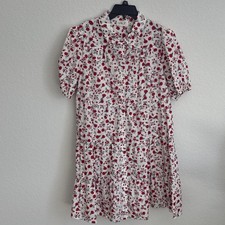 Eliza J White And Red Floral Dress 12