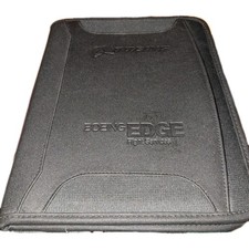 Boeing Employee Flight Services Notepad holder portfolio Black zipper Rare