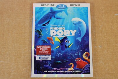NEW! Finding Dory (Blu-ray/DVD/Digital, 2016) With Slipcover FAST FREE SHIPPING!