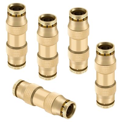 1/4'' Quick Push to Connect Fittings Brass Union Straight Joint DOT Approved 1/4''