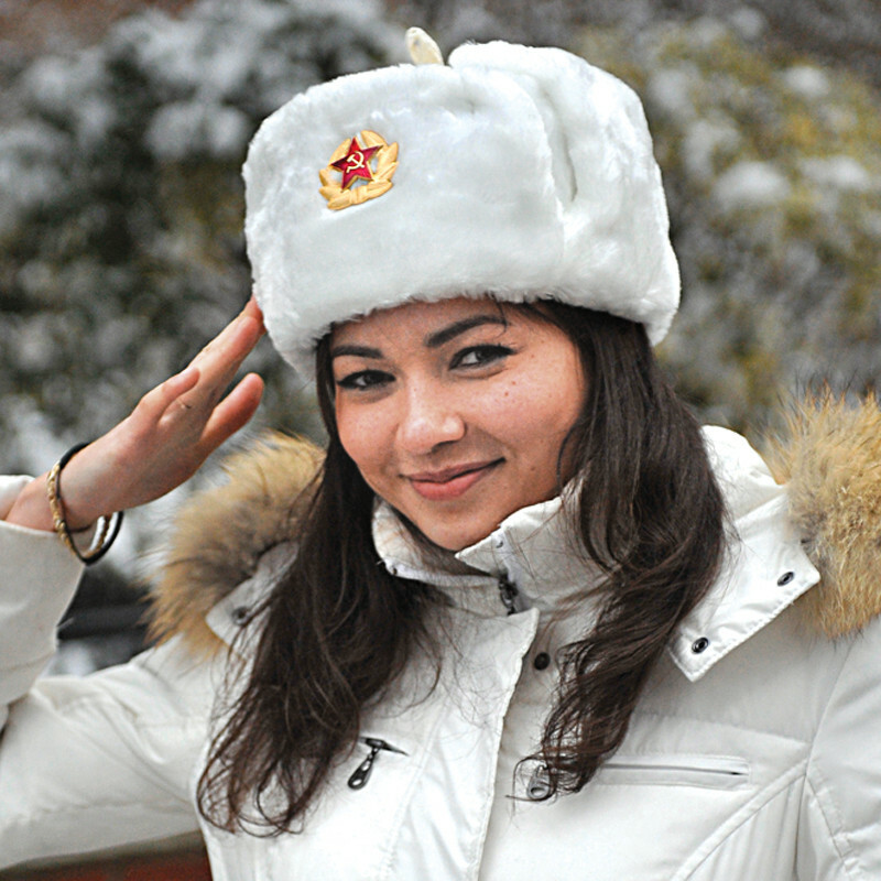 White Russian Winter Hat