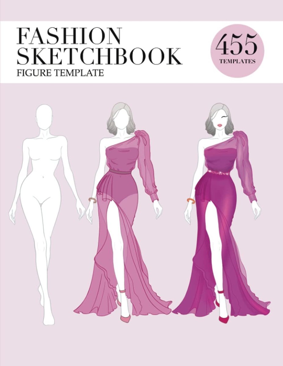 Fashion Sketchbook Figure Template 455 Large Female Figure