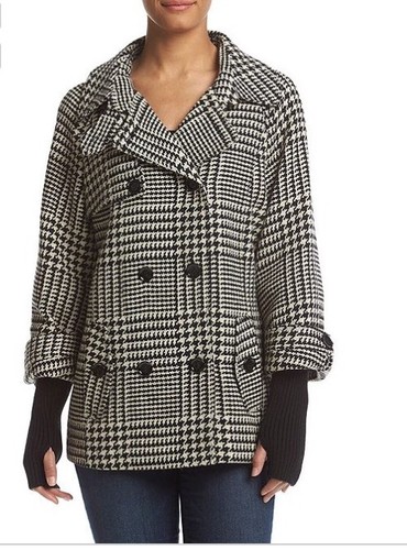 Womens Jacket Calvin Klein Plaid Button 