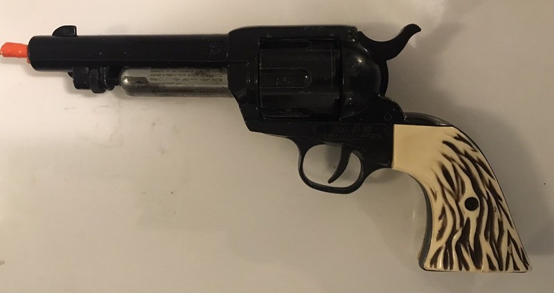 Early Vintage CROSMAN Single Action Air Pistol Revolver Working good 18 Shot.