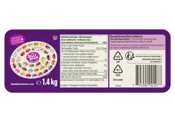 The Jelly Bean Factory 1.4Kg Tub 745092013537 eBay