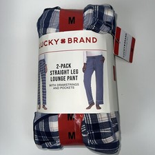 Lucky Brand Ladies' Lounge Pant, 2-pack, Blue Plaid, M