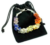 7 Chakra Armband Kristall Edelstein Edelstein Chip Verschluss Edelstein Heilu...