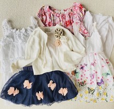 6pc LOT Toddler Girl Lot 18 - 24 Months Dresses Cardigan Skirt H  M Carter  s
