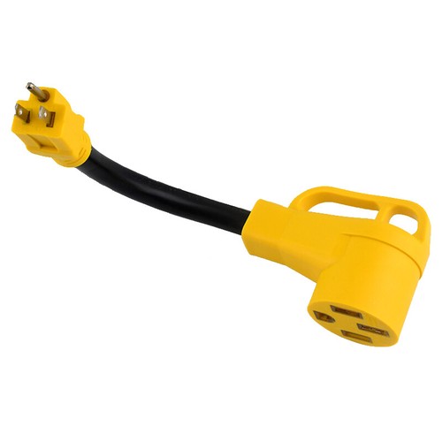 50Amp Male to 15Amp 5-15P to 14-50R Female Plug Shore Power RV Boat Adapter - Picture 7 of 9