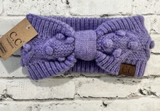 C.C Exclusive Women's Bobble Solid Color Knitted Headwrap Headband purple New