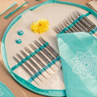 KnitPro Mindful Rundstricknadel Set 13 cm 3,00 - 12,00 mm Edelstahl Englisch
