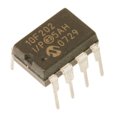 PIC10F202-I/P 8-Bit-Mikrocontroller 4MHz 512x12 Bit FLASH 4 I/O DIP8 Microchip