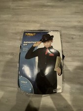 Gangster Kit Costume Youth L 12-14 Spirit Halloween With OG Packaging.