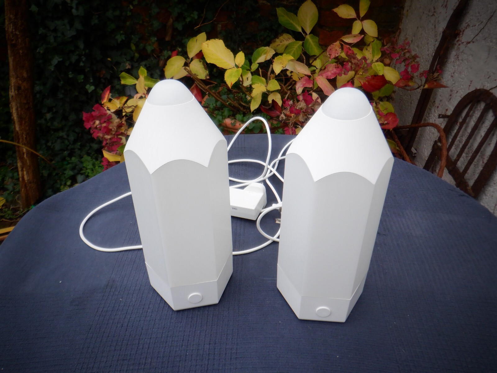 Pair of IKEA Pelarboj Pencil Shaped LED Colour Changing Table Lamps