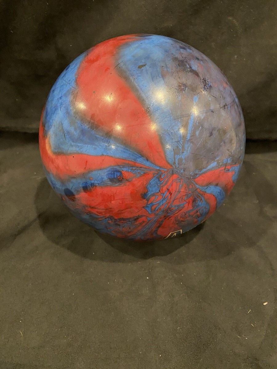 Brunswick Avalanche Bowling Ball 12 Lbs - Red And Blue Marble